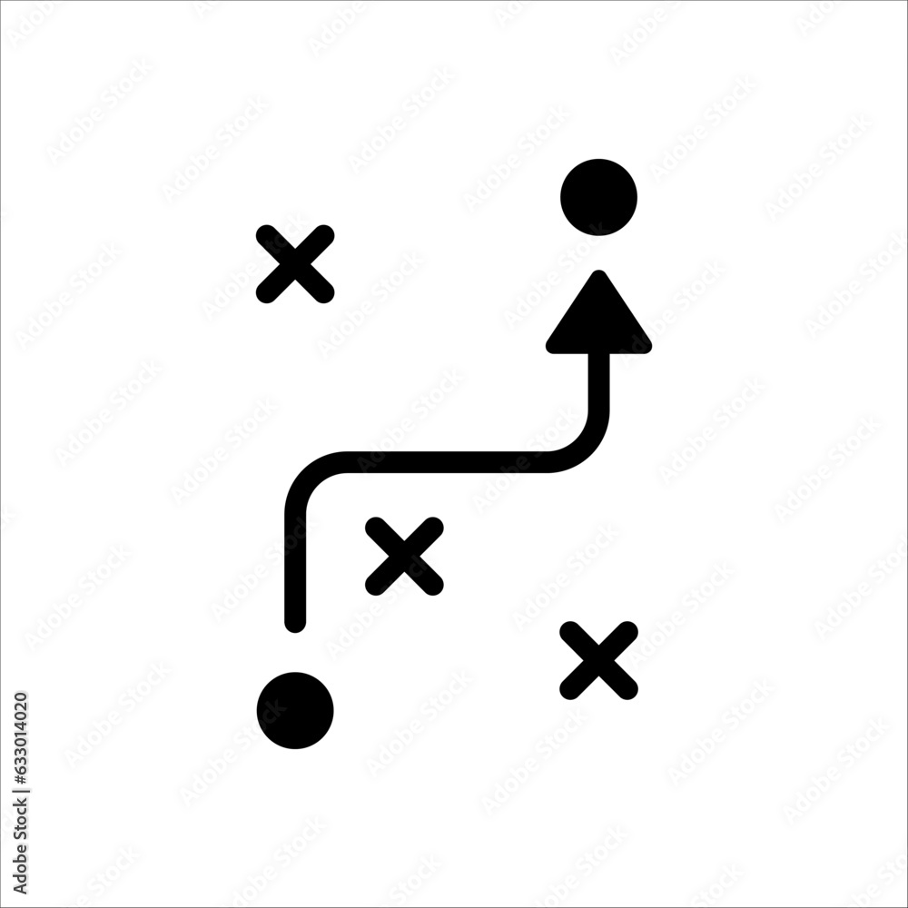 football tactics icon, game success strategy. vector illustration football tactics icon, game success strategy. vector illustration