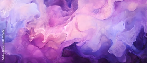 Abstract purple pink marble marbled ink painted painting texture colorful background banner, Color swirls painted splashes Generative AI