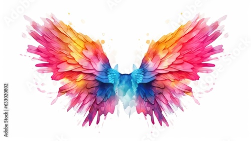 The rasterized watercolor rainbow spread its wings © Vusal