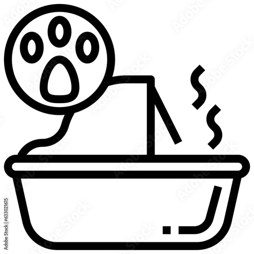 LITTER BOX line icon,linear,outline,graphic,illustration