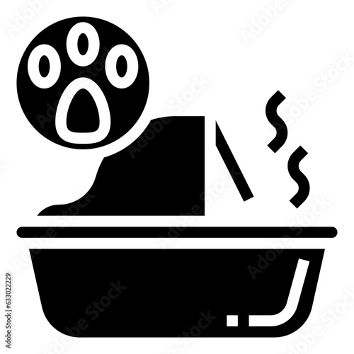 LITTER BOX line icon,linear,outline,graphic,illustration