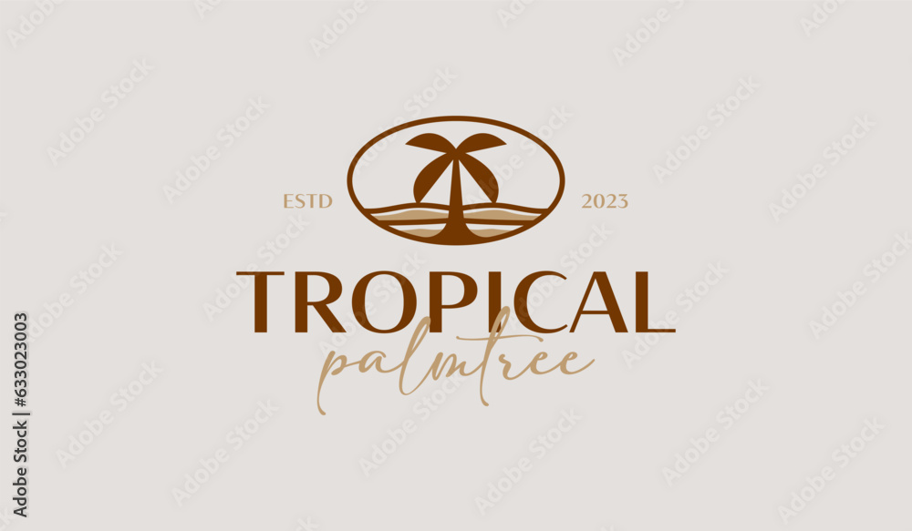 Palm Tree Logo Template. Universal creative premium symbol. Vector illustration. Creative Minimal design template. Symbol for Corporate Business Identity Palm Tree Logo Template. Universal creative premium symbol. Vector illustration. Creative Minimal design template. Symbol for Corporate Business Identity