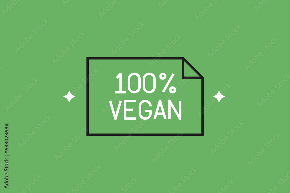 Vector sign 100% vegan illustration in flat design style, geometric health food icon.
Vector sign 100% vegan illustration in flat design style, geometric health food icon.