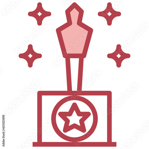 OSCAR AWARD line icon,linear,outline,graphic,illustration