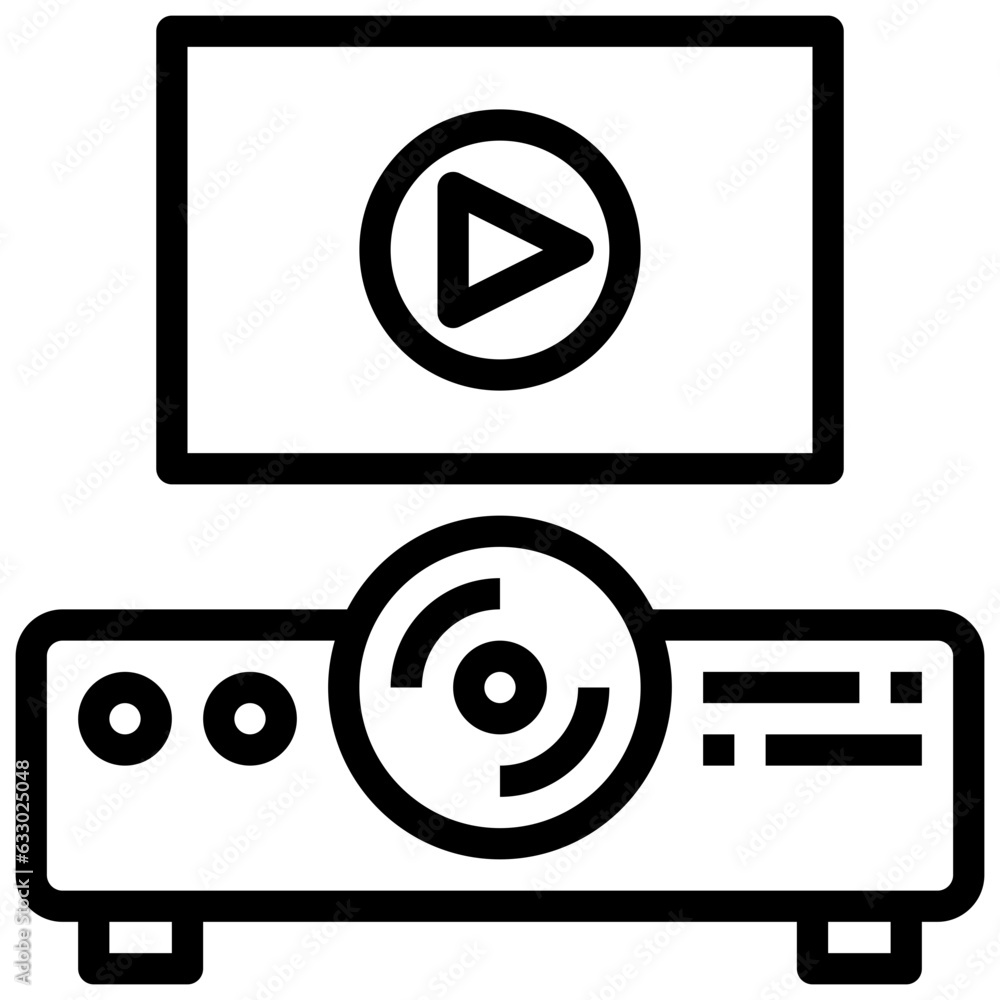 PROJECTOR line icon,linear,outline,graphic,illustration PROJECTOR line icon,linear,outline,graphic,illustration