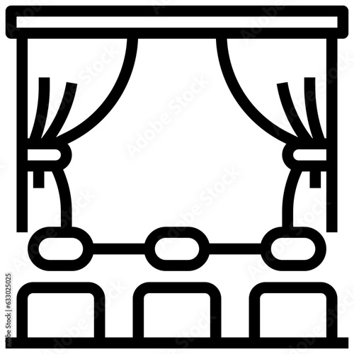 CINEMA PREMIERE line icon,linear,outline,graphic,illustration
