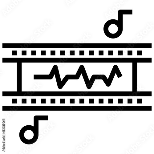 SOUNDTRACK line icon,linear,outline,graphic,illustration