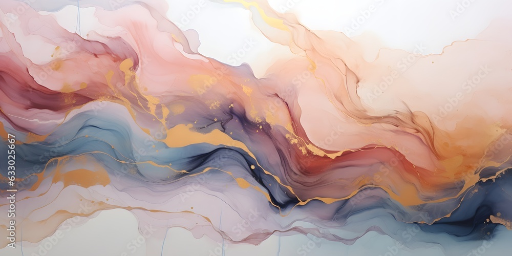 Abstract watercolor paint background, Soft pastel pink blue color and ...