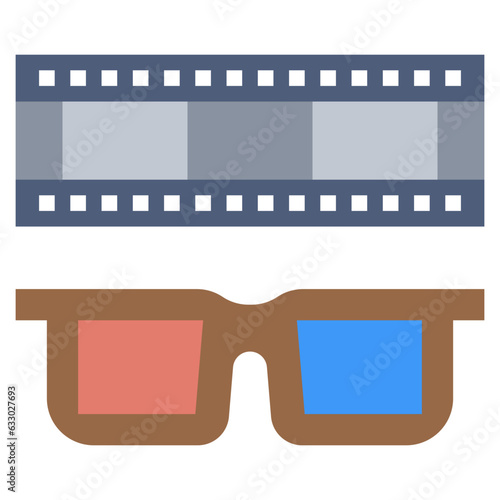 3D GLASSES line icon,linear,outline,graphic,illustration