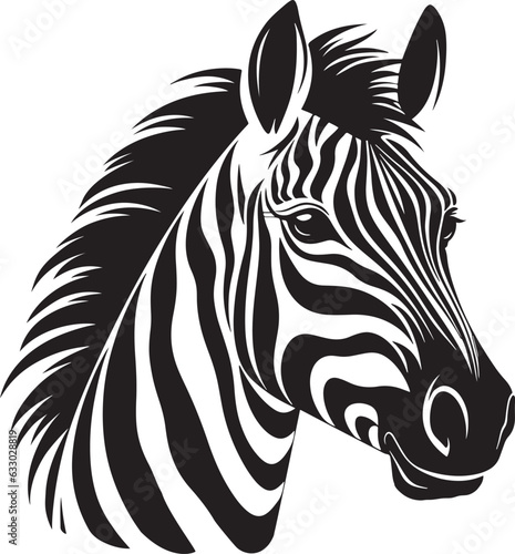 zebra head vector illustration