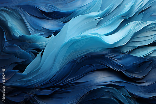 Abstract blue brushstrokes flow, composing a dynamic and vibrant artistic background Generative AI