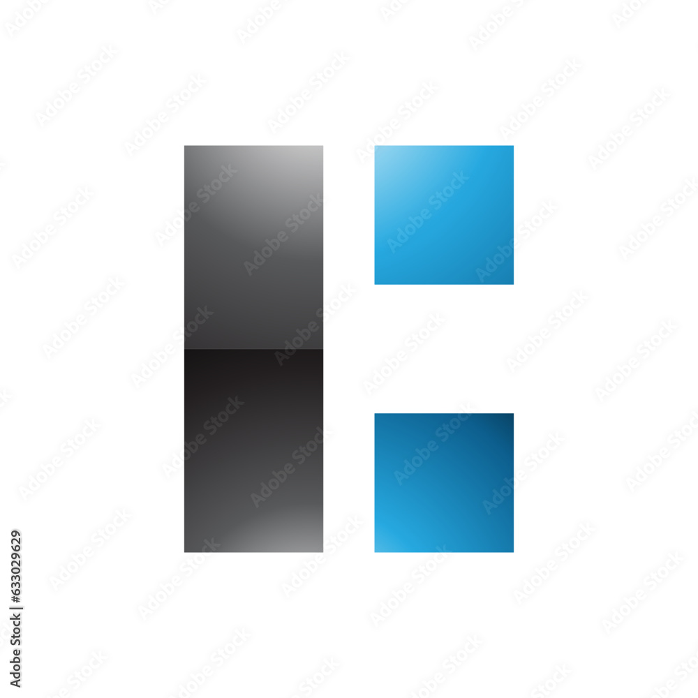 Black and Blue Rectangular Glossy Letter C Icon Black and Blue Rectangular Glossy Letter C Icon
