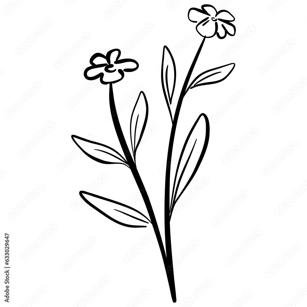 Hand Drawn Leaf Vector Illustration Hand Drawn Leaf Vector Illustration