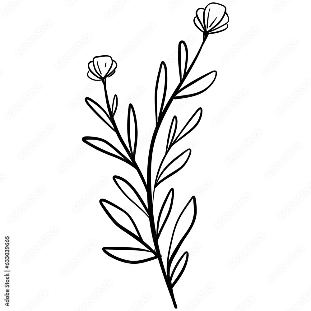 Hand Drawn Leaf Vector Illustration Hand Drawn Leaf Vector Illustration