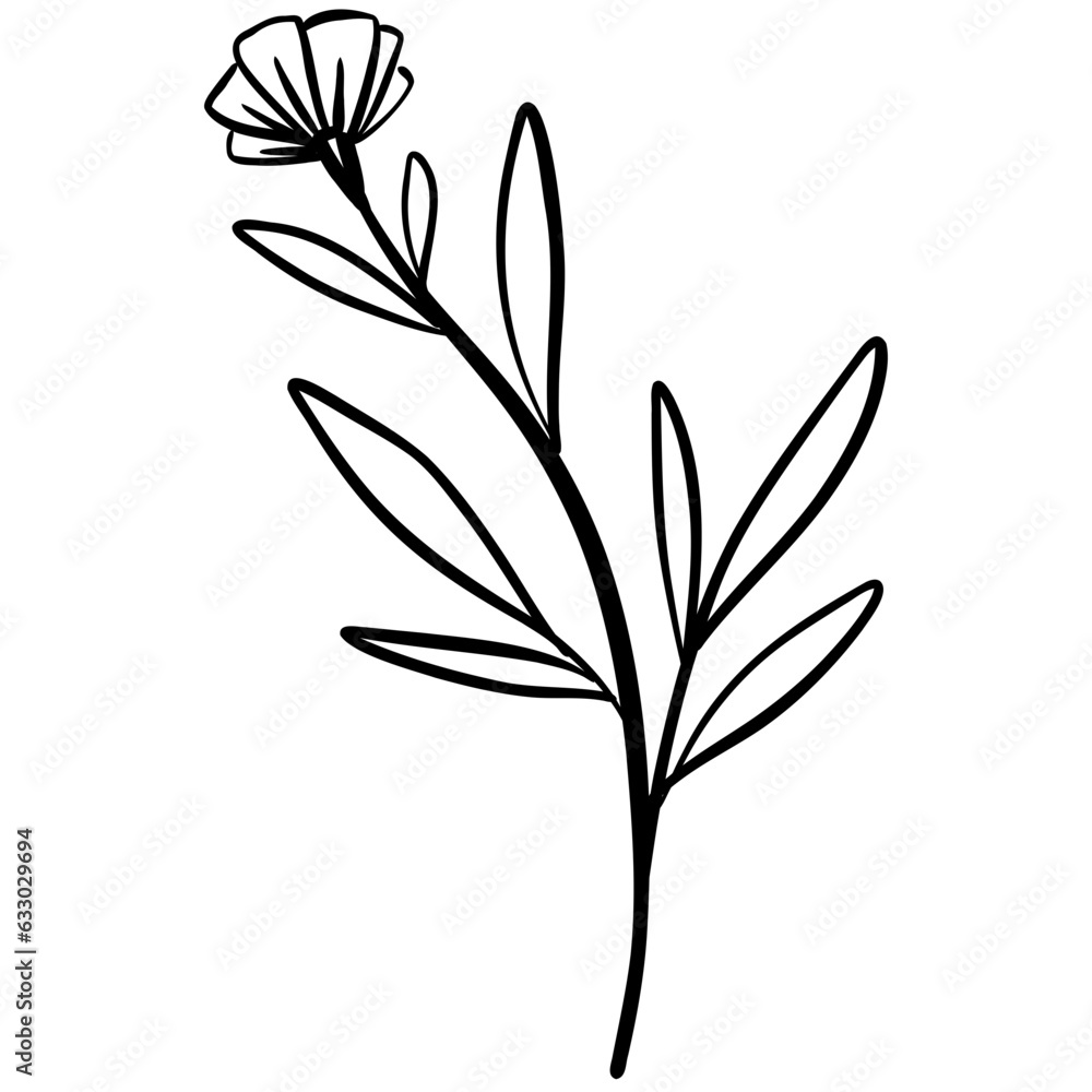 Hand Drawn Leaf Vector Illustration