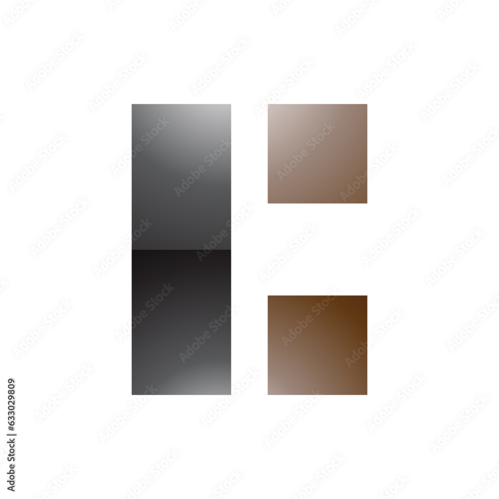 Black and Brown Rectangular Glossy Letter C Icon Black and Brown Rectangular Glossy Letter C Icon