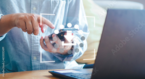 Operating system upgrade Installation app and software update process Keep users' devices up-to-date Update modern functions improve security User is downloading