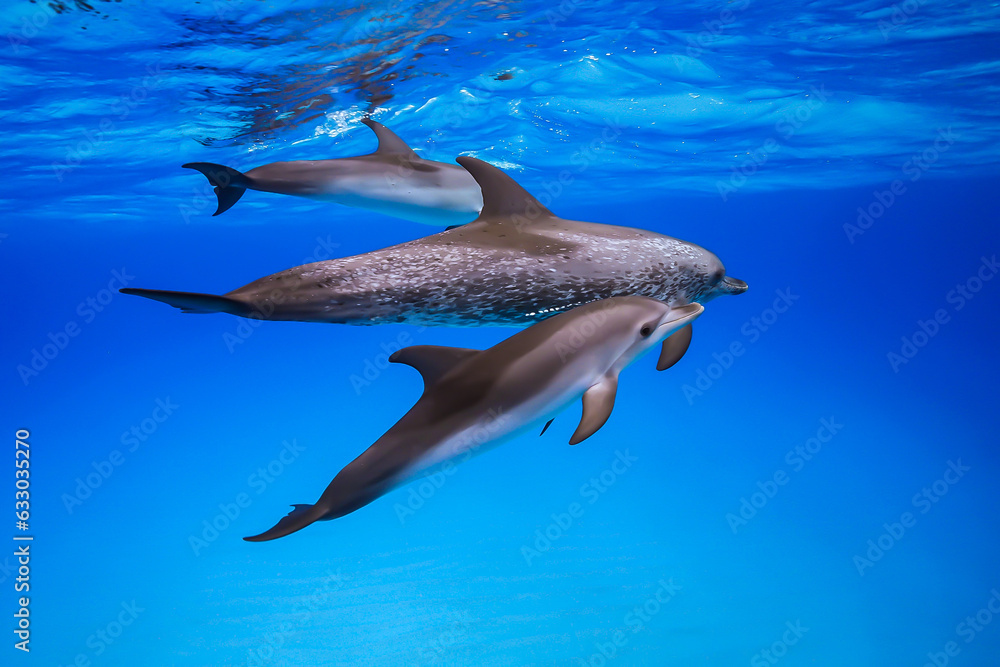 Obraz premium 夜のイルカ_バハマ_03b