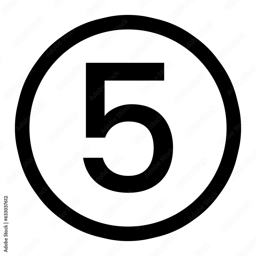 circle black number 5 icon template transparent circle black number 5 icon template transparent