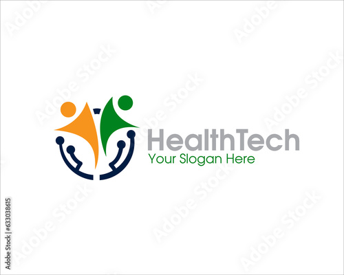 health tech logo designs for medical service and clinic