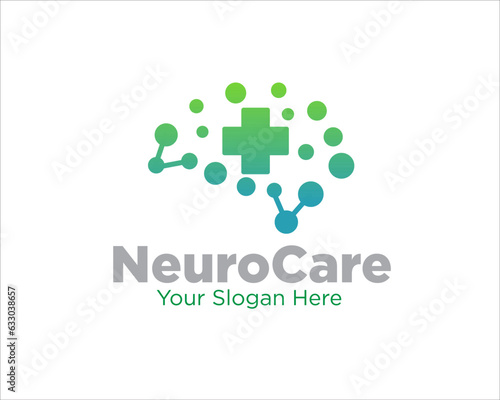 neuron care logo designs for medical and clinic service or hospital logo