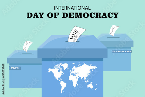 Flat Vector Illustration of International Day of Democracy. Vector Design Concept for banner, poster, background, or design flyer.
