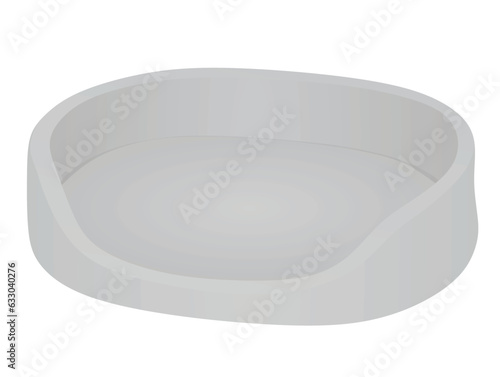 Grey pet pillow. vector illustration