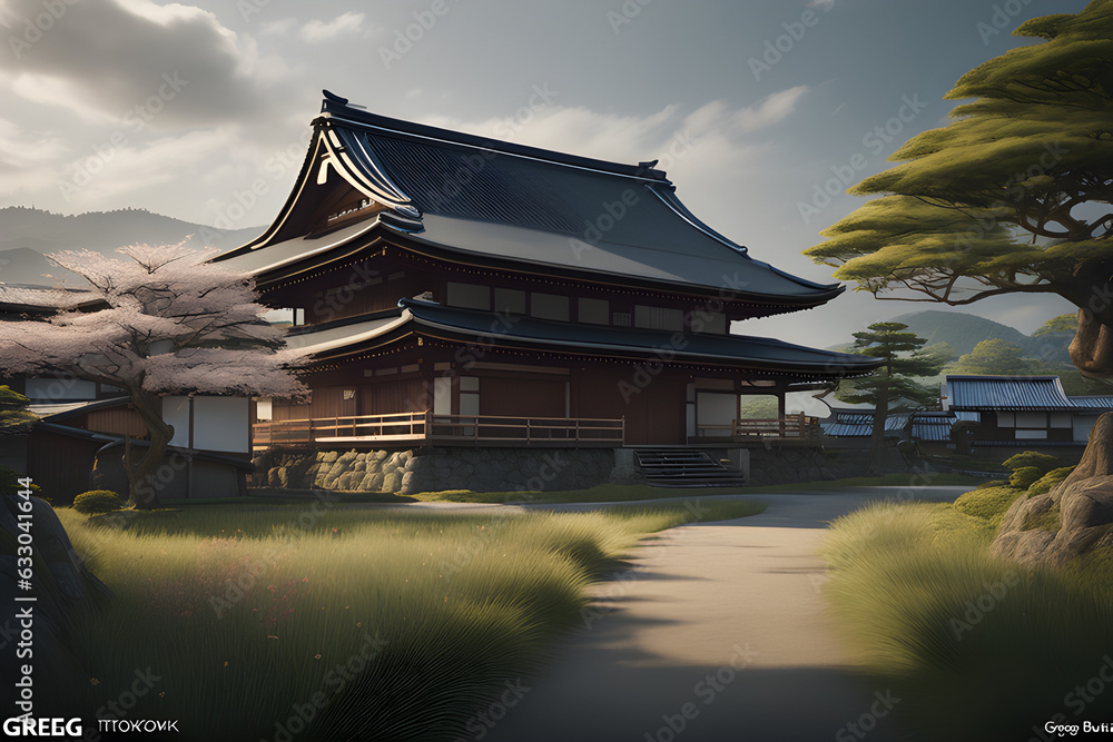 Naklejka premium real city view in Asia. Generative AI