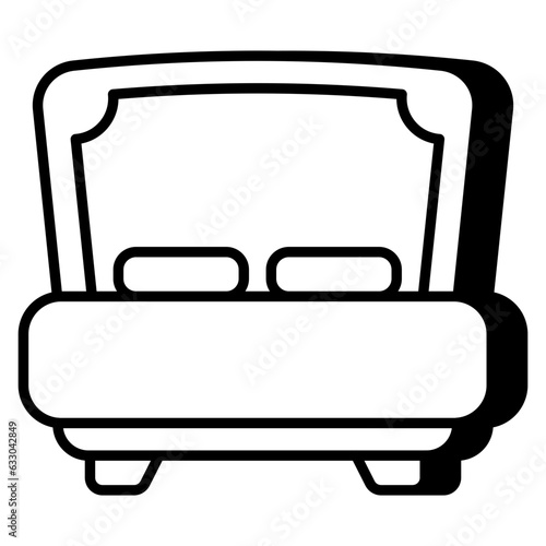 Premium download icon of bed
