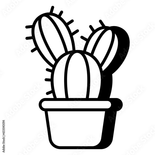 A colored design icon of prickly pear 