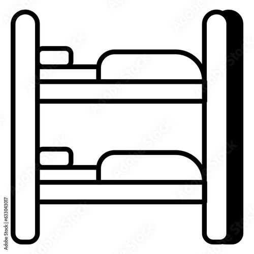 Premium download icon of bunk bed
