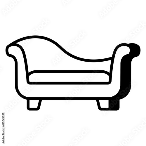 Modern design icon of sofa
