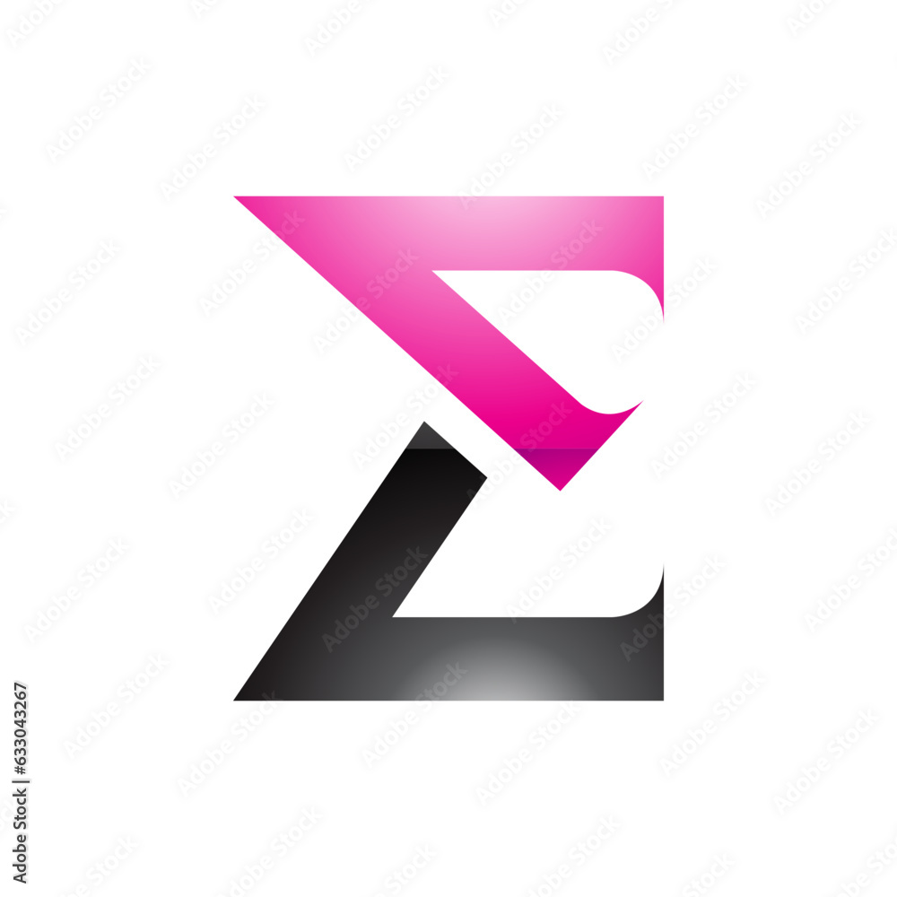 Magenta and Black Sharp Glossy Elegant Letter E Icon Magenta and Black Sharp Glossy Elegant Letter E Icon