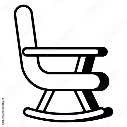 Premium download icon of rocking chair