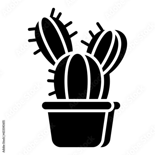 A colored design icon of prickly pear 