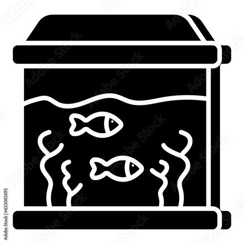 A beautiful design icon of aquarium