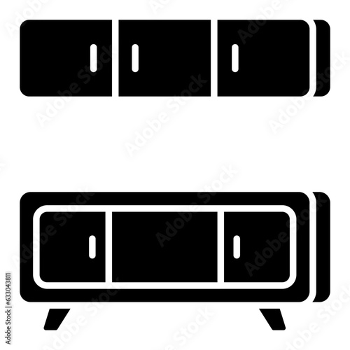 Modern design icon of kitchen