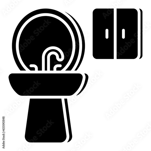 Modern design icon of washbasin