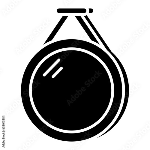 Modern design icon of mirror hanging