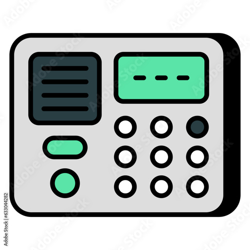 Perfect design icon of attendance machine