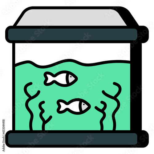 A beautiful design icon of aquarium