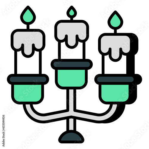 Unique design icon of chandelier 