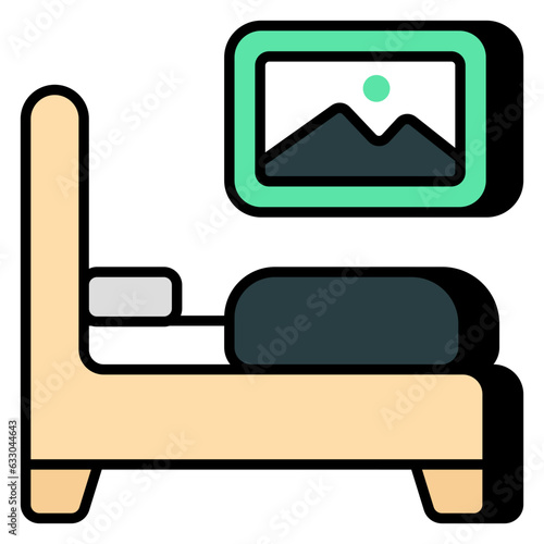 Premium download icon of bed