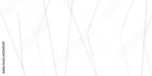 Abstract white and gray square technology lines background.White paper triangles as energy mess abstract pattern in bright light with soft light shadows, corners, top view.