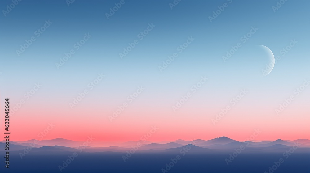 sunset in the mountains. Generative AI sunset in the mountains. Generative AI