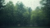 rain drops on window. Generative AI