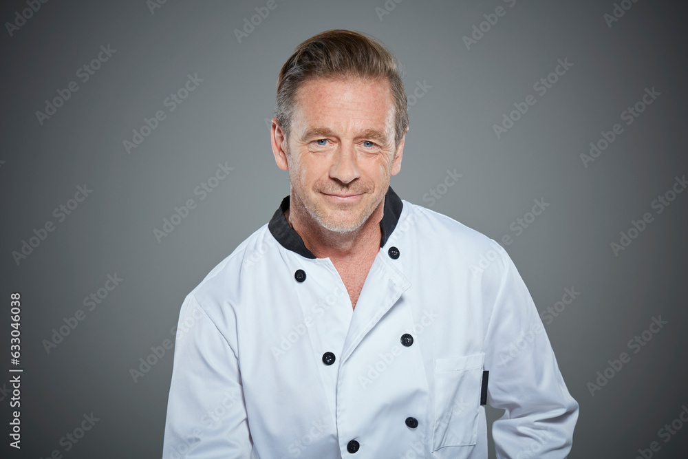 Portrait of mature chef. Portrait of mature chef.