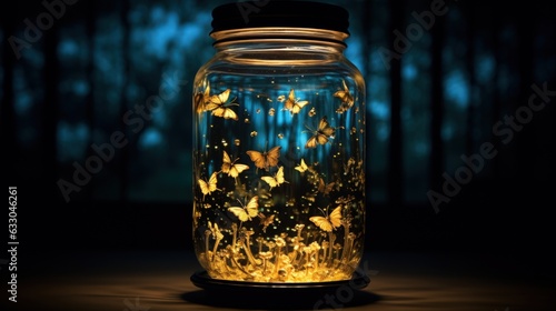 butterflies in a jar. Generative AI