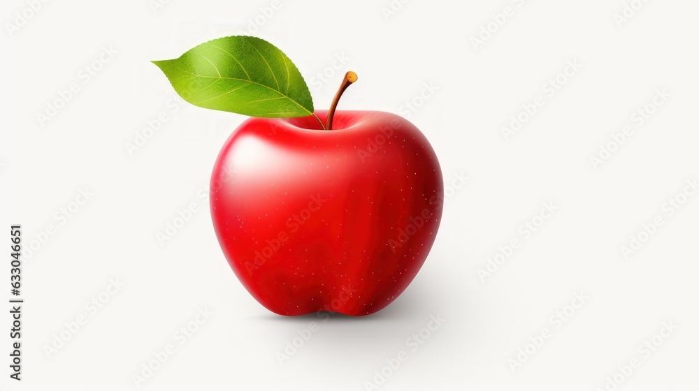 Obraz premium red apple isolated on white. Generative AI