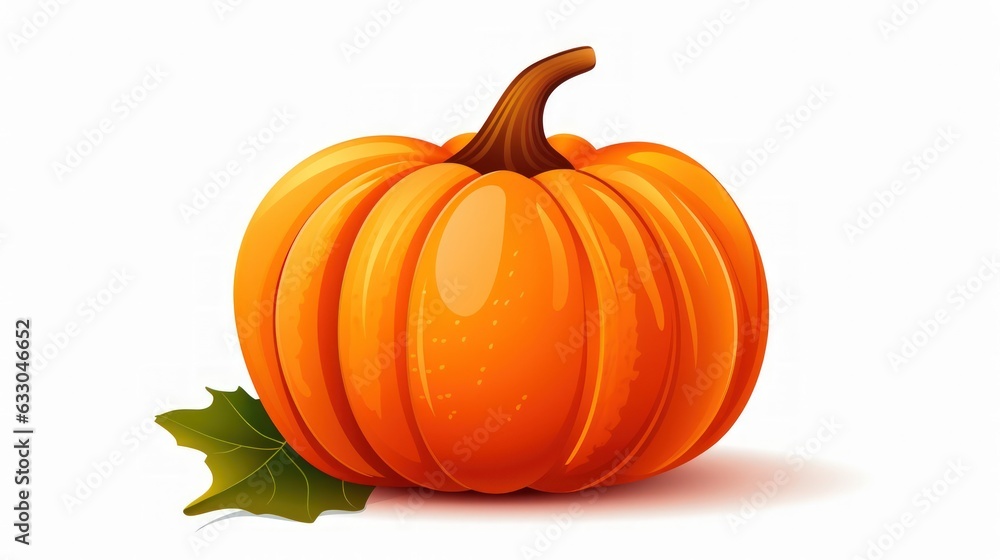 pumpkin isolated on white background. Generative AI pumpkin isolated on white background. Generative AI